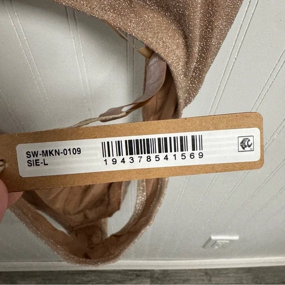 Skims Woman’s Metallic Sienna Cutout Onepiece Swimsuit Large - Picture 9 of 10